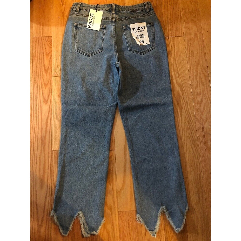 Evidnt Los Angeles Jeans Women's Size 26 Retro VTG Hype NWT 90s Y2K Fray Anthro - Picture 7 of 9